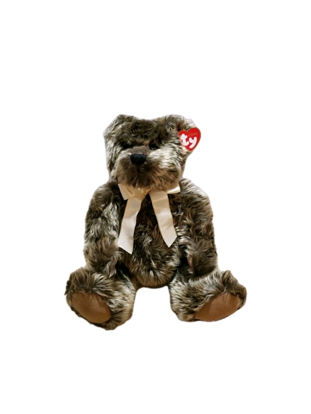 Vtg Ty Classic Teddy Bear Winthrop 2001 Gray/Brown 11"